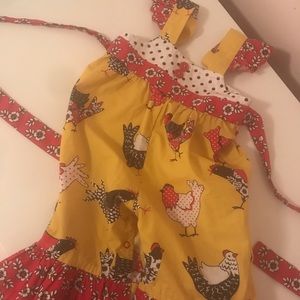 Eleanor rose chicken romper